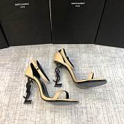 YSL Opyum Patent Leather Beige Heel 10cm - 4