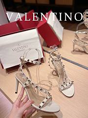 Valentino Rockstud Leather White Heel 10cm - 1