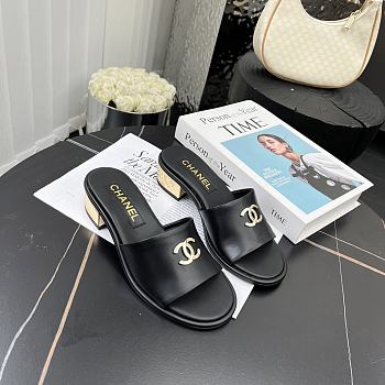 Chanel Black Sandal Heel 4cm