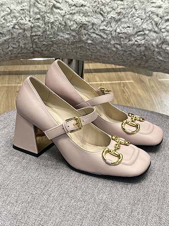 Gucci High Pink Heel Mary Jane Pumps 9cm