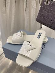 Prada White Slides - 3