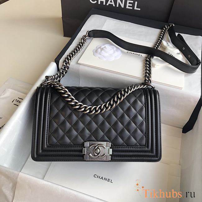 Chanel Leboy lambskin Bag in Black With Silver Hardware 67086 - 1