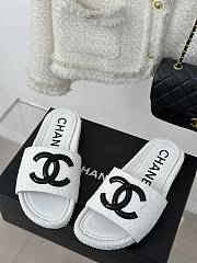 Chanel White Slides 05 - 3