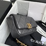 Chanel 19 Waist Belt Bag Lambskin Black Gold 20x11x5.5cm - 6