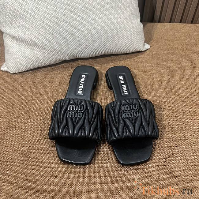 Miu Miu Black Slides - 1