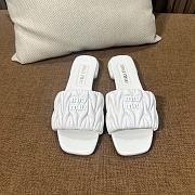 Miu Miu White Slides - 1