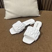 Miu Miu White Slides - 3