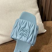 Miu Miu Blue Slides - 4