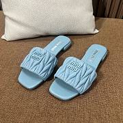 Miu Miu Blue Slides - 2