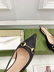 Gucci Flat Black Slingback Pumps - 5