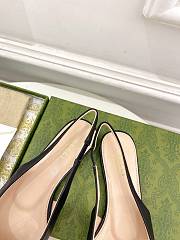 Gucci Flat Black Slingback Pumps - 4