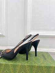 Gucci 10mm Black Slingback Pumps - 3