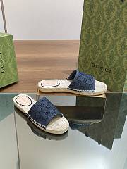 Gucci Slide Espadrille With GG Crystals - 3