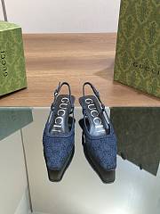 Gucci GG Denim Slingback Heel 4.5cm - 4