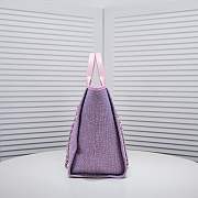 Chanel Shopping Tote Bag Purple 38x29x17cm - 3