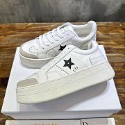 Dior Star Platform Sneaker White Calfskin Suede - 4