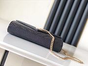 YSL Envelope Chain Wallet Black Gold Hardware 22.5x14x4cm - 5