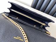 YSL Envelope Chain Wallet Black Gold Hardware 22.5x14x4cm - 2