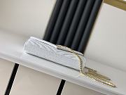 YSL Envelope Chain Wallet White Gold Hardware 22.5x14x4cm - 3