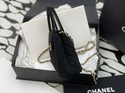 Chanel Kelly Bag Black Fabric Gold 19x13x7cm - 3