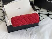 Chanel Kelly Bag Red Fabric Gold 19x13x7cm - 6