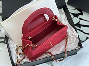 Chanel Kelly Bag Red Fabric Gold 19x13x7cm - 5