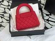 Chanel Kelly Bag Red Fabric Gold 19x13x7cm - 3