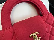 Chanel Kelly Bag Red Fabric Gold 19x13x7cm - 2