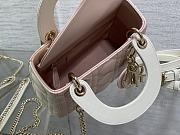 Dior Mini Lady Bag Two-Tone Latte Powder Pink 17 x 15 x 7 cm - 6