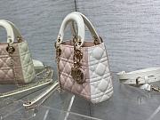 Dior Mini Lady Bag Two-Tone Latte Powder Pink 17 x 15 x 7 cm - 5