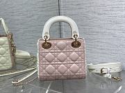 Dior Mini Lady Bag Two-Tone Latte Powder Pink 17 x 15 x 7 cm - 3