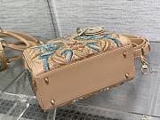 Dior Medium Lady Bag Beige Calfskin Multicor 24cm - 2