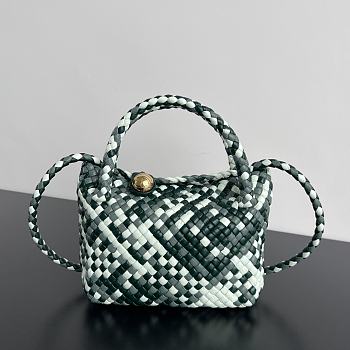 Bottega Veneta Mini Tosca Green White Bag 20x16.5x7cm