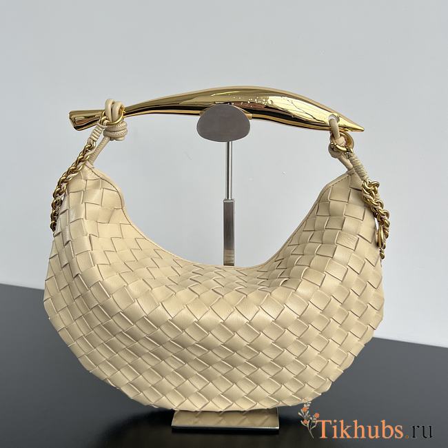 Bottega Veneta Sardine Top Handle Bag Beige 33x20x4cm - 1