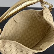 Bottega Veneta Sardine Top Handle Bag Beige 33x20x4cm - 5