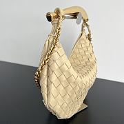 Bottega Veneta Sardine Top Handle Bag Beige 33x20x4cm - 4