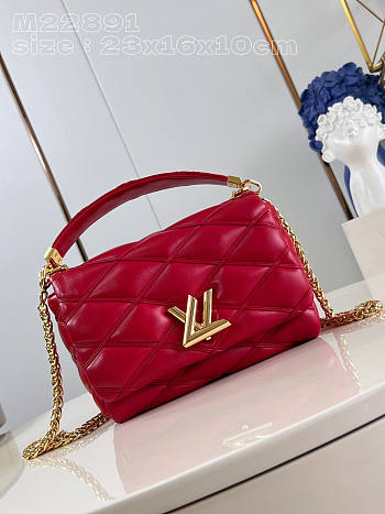 Louis Vuitton LV GO-14 MM Malletage Red 23 x 16 x 10 cm