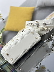 Dior Small Lady Bag White Gold-Finish Zodiac 20 x 17 x 8 cm - 5