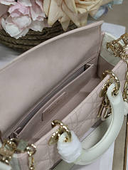 Dior Small Lady D-joy White Pink 22x12x6cm - 4