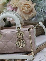 Dior Small Lady D-joy White Pink 22x12x6cm - 2