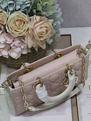 Dior Medium Lady D-joy White Pink 26x13.5x5cm - 2