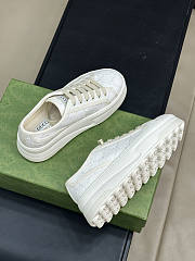 Gucci Women's Platform White Sneakers - 3