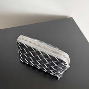 Bottega Veneta Intrecciato Beauty Pouch Silver 16.5x10.5x9cm - 5