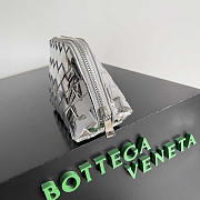 Bottega Veneta Intrecciato Beauty Pouch Silver 16.5x10.5x9cm - 2