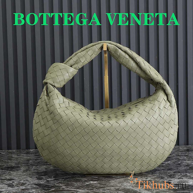 Bottega Veneta Small Jodie Intrecciato Leather Shoulder Bag Green 48x40x16cm  - 1