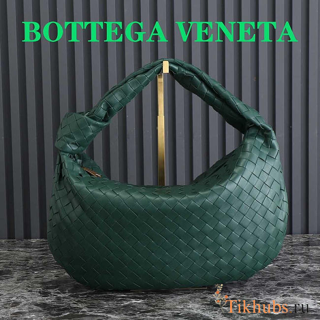 Bottega Veneta Small Jodie Intrecciato Shoulder Bag Dark Green 48x40x16cm - 1