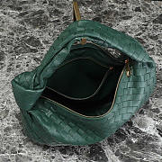 Bottega Veneta Small Jodie Intrecciato Shoulder Bag Dark Green 48x40x16cm - 2