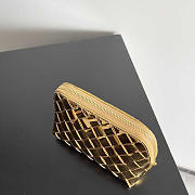 Bottega Veneta Intrecciato Beauty Pouch Gold 16.5x10.5x9cm - 5