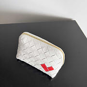 Bottega Veneta Intrecciato Beauty Pouch White 16.5x10.5x9cm - 3