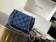 Chanel Small Flap Bag Denim Gold 20cm - 5